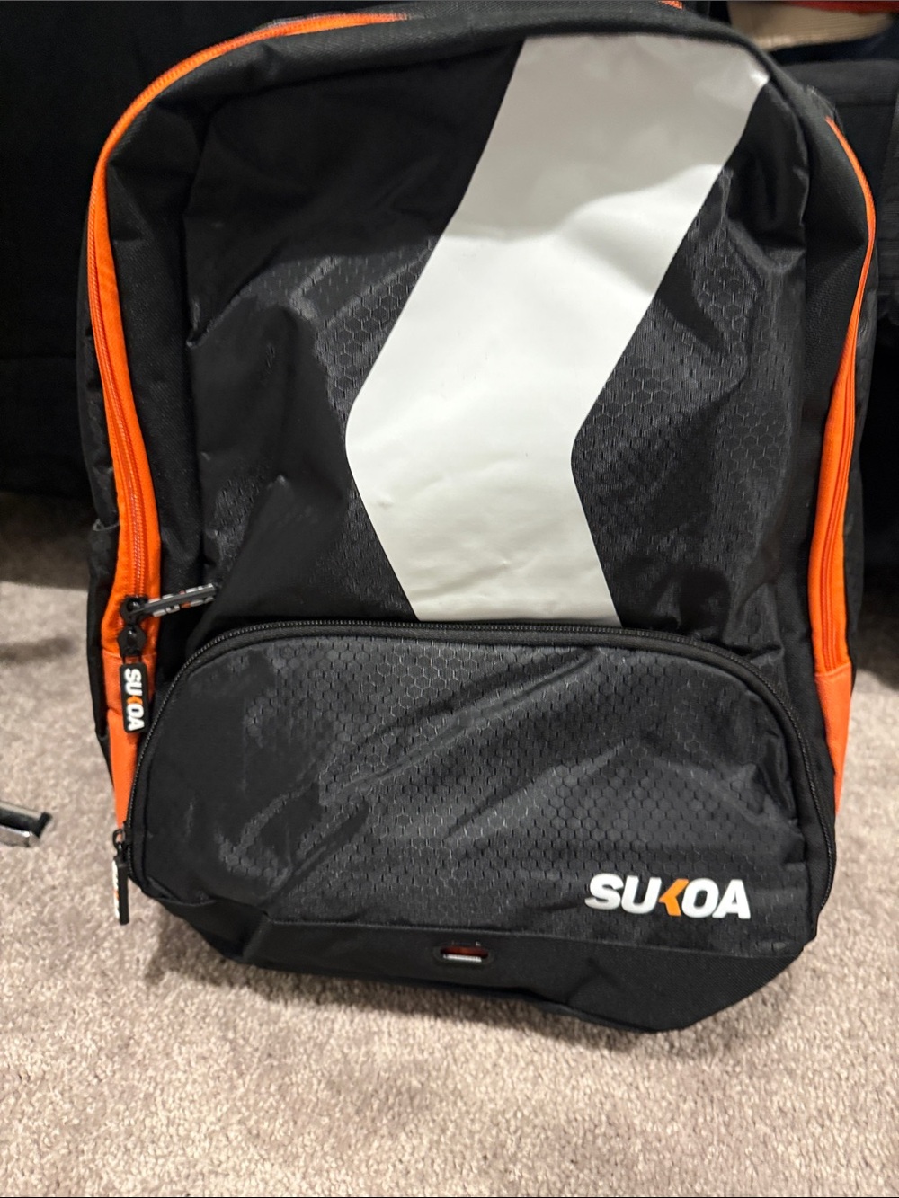 Sukoa Black & Orange Men's Backpack